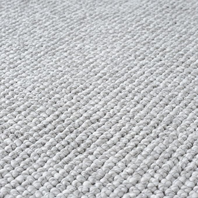 LUXE WEAVERS Solid Machine Woven Gray 5x7 Area Rug, Indoor Stain-Resistant Carpet