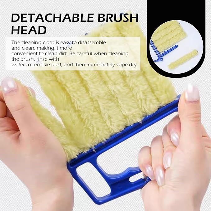 2PCS Blind Cleaner Duster Tool, Microfiber Washable Handheld Mini Duster Brush - Image 4