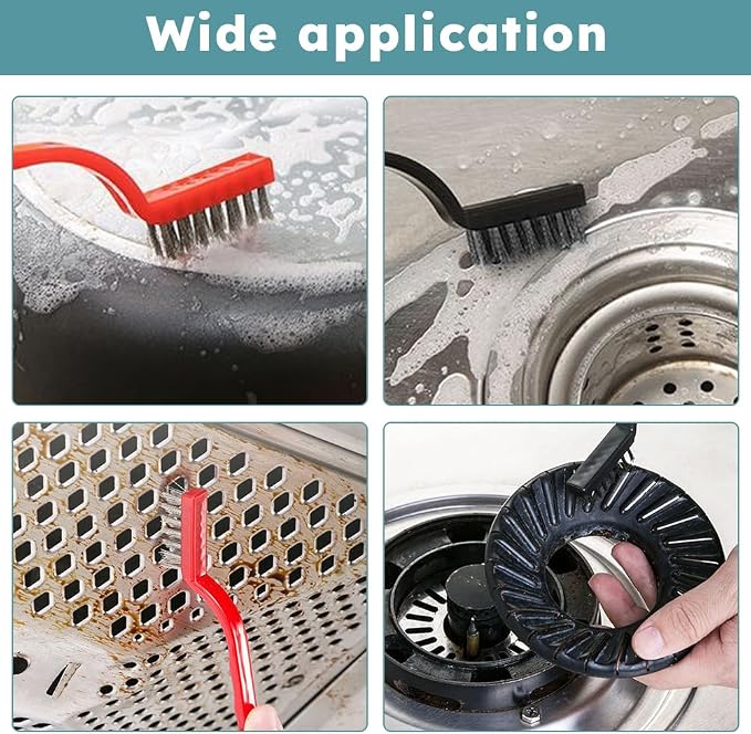 17pcs Crevice Cleaning Brush Set, Bristle Corner Cleaning Brush Set Household - Image 8
