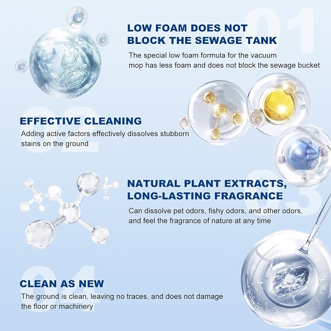 5 Bottles Compatible with Tineco Cleaning Solution 500ml Per Bottle Lavender - Image 3