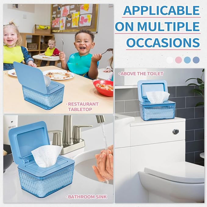 Wipes Dispenser, One-Handed Operation Wipe Holder - Image 6