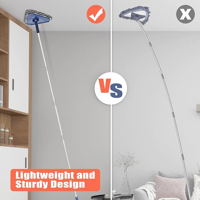 JEHONN Wall Cleaner Mop with Long Handle 82 Inches, 3-in-1 Ceiling Cleaning - Image 5