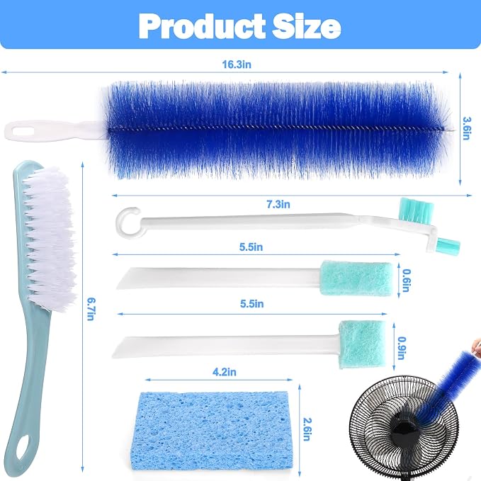XANGNIER Fan Cleaning Brush Tools Set, Bendable Cobweb Duster Remover - Image 7