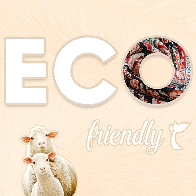 DANA XU 100% Merino Wool Extra Large Pashmina Blanket Travel Scarf Cashmere Wrap for Women Fall Winter Oversize Shawl Floral