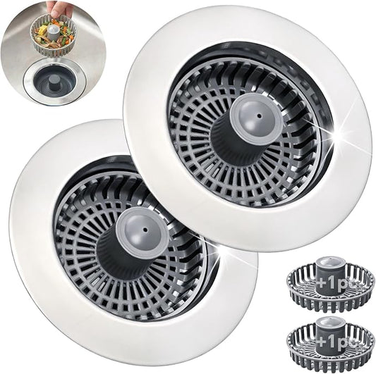Kitchen Sink Stopper, 3 in 1 Pop Up Kitchen Sink Drain Strainer, by BLAZEAVIAN
