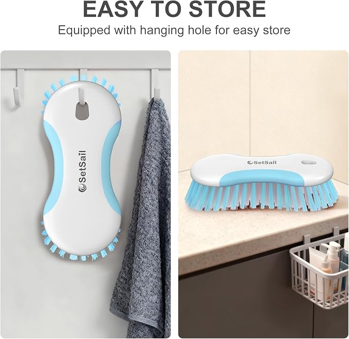 SetSail Multi-Purpose Scrub Brush of 2 Pack, Stiff Bristles Cleaning Brush - Image 5