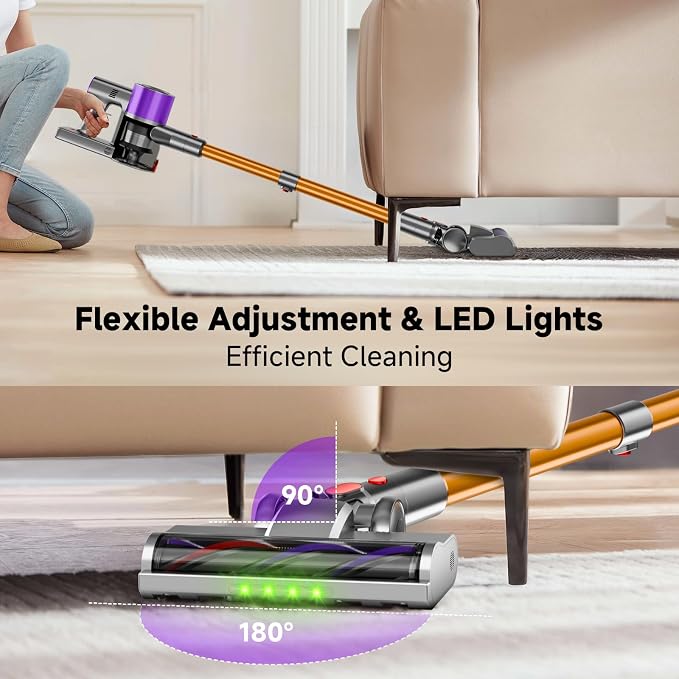 Cordless Stick Vacuum Cleaner, 38Kpa Powerful Suction Vacuum Cleaner - Image 7