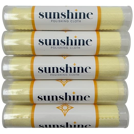 Sunshine 5 Polishing Cloths Jewelry Cleaner Tube Silver Brass Gold Copper by CRAFTWIRE