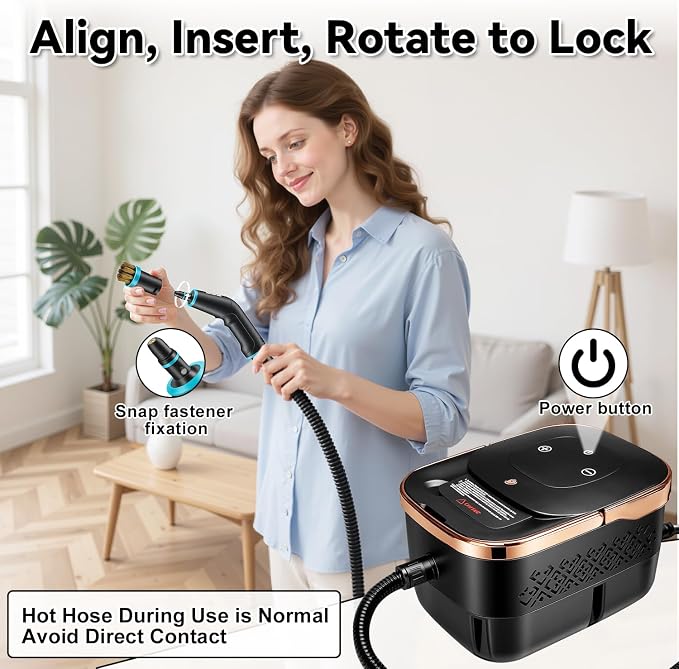 Steam Cleaner for Home, 2500W Portable Handheld Steamer for Cleaning, Large - Image 2