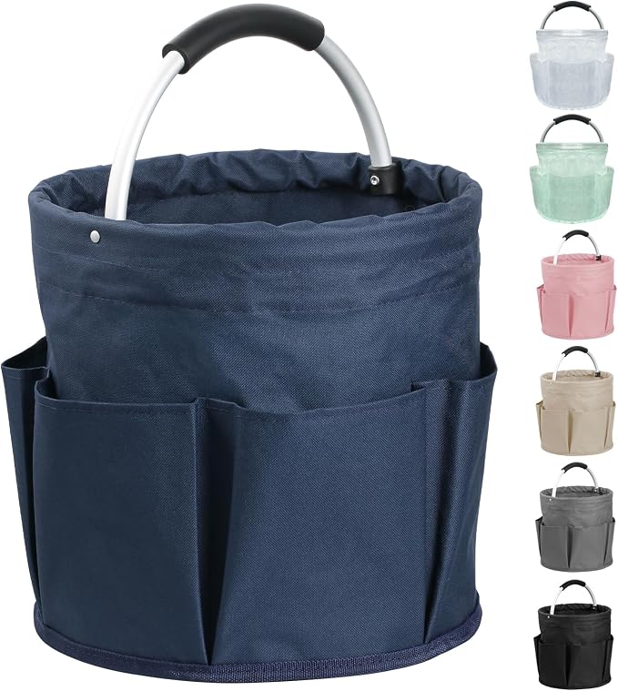 17L Cleaning Caddy with Handle, Portable Shower Caddy in 600D Oxford Fabric by IHOMAGIC