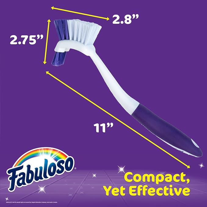 Fabuloso Tile Brush with Spot Scrubber, Long Bathroom Cleaning Brush with - Image 8