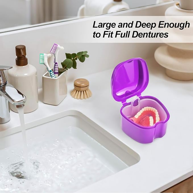 Denture Bath Case Denture Cleaning Cup - Image 4