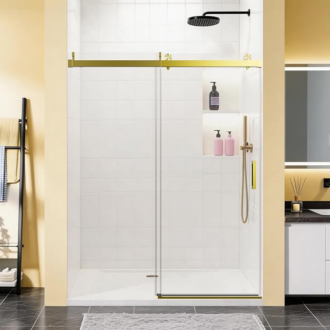 56-60" W x 76" H Frameless Soft-Close Sliding Shower Door, 3/8" SGCC Tempered - Image 9