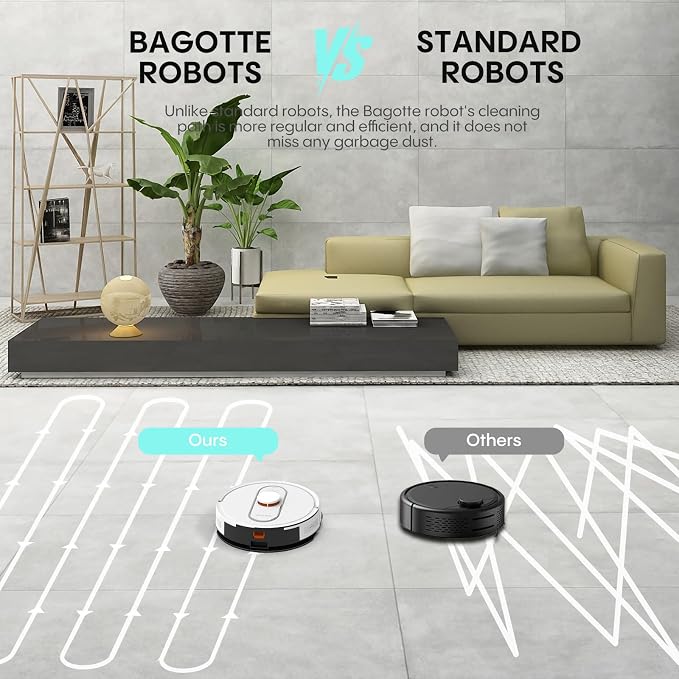 Bagotte Robot Vacuum and Mop Self Emptying, 5000Pa Suction, 60-Day Hands-Free - Image 6