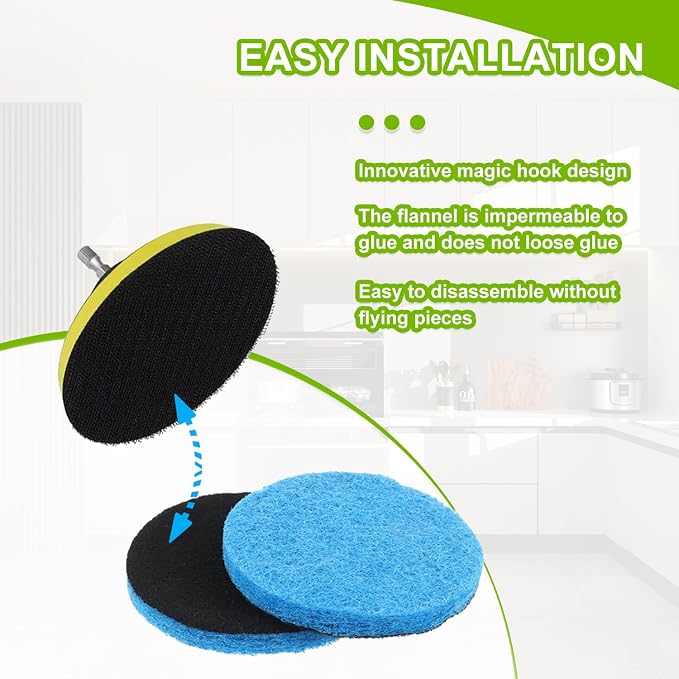 16pcs Microfibre Pads Power Scrubber Pads Set Electric Scrubber Replacement - Image 5