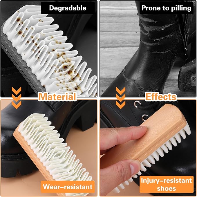 2 Pcs Suede Brushes for Shoes, Crepe Shoe Brush and Eraser - Image 4