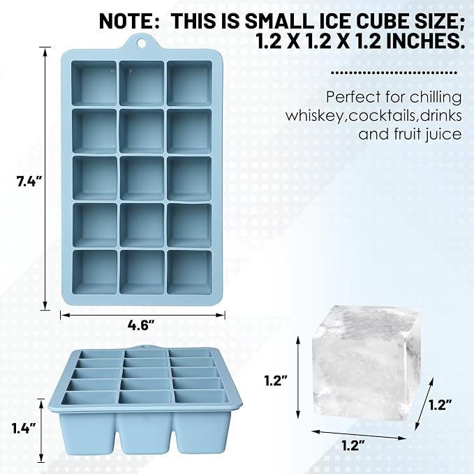 Silicone Ice Cube Trays 3Packs, Easy Release Ice Cube Molds - Image 2