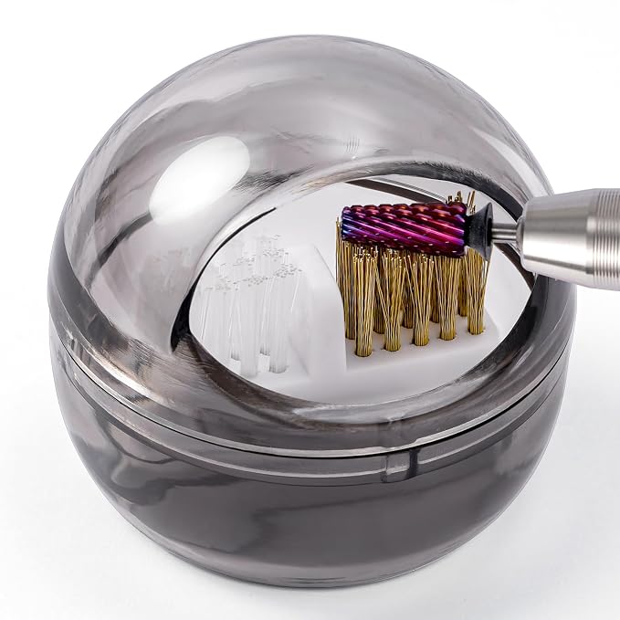 MelodySusie Nail Drill Bits Cleaner Brush Case Accessories by MelodySusie