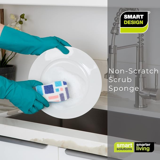 Smart Design Non-Scratch Cellulose Smart Scrub Sponge - Image 8