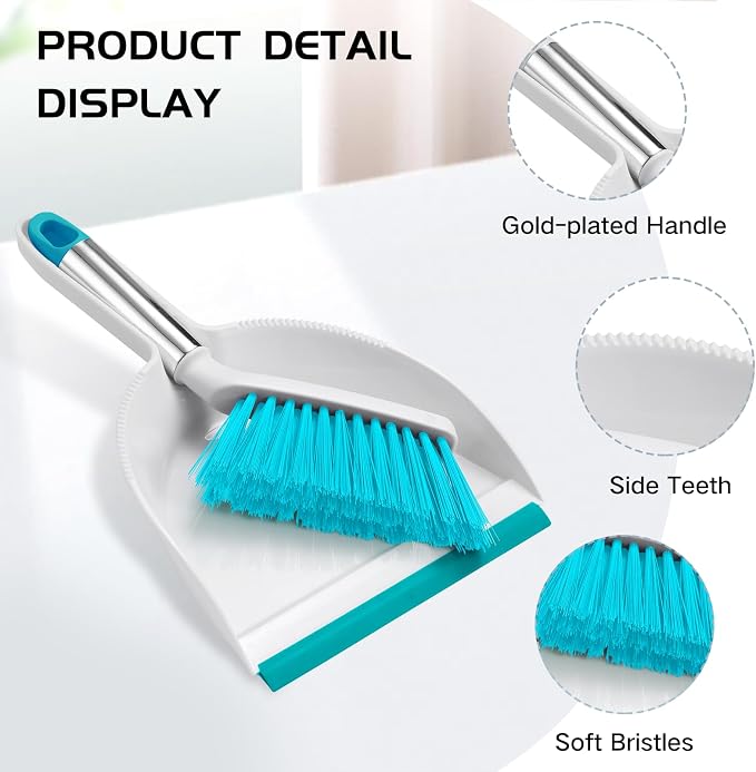 NACENA Mini Broom and Dustpan Set, Small Dust Pan and Brush Set - Image 5