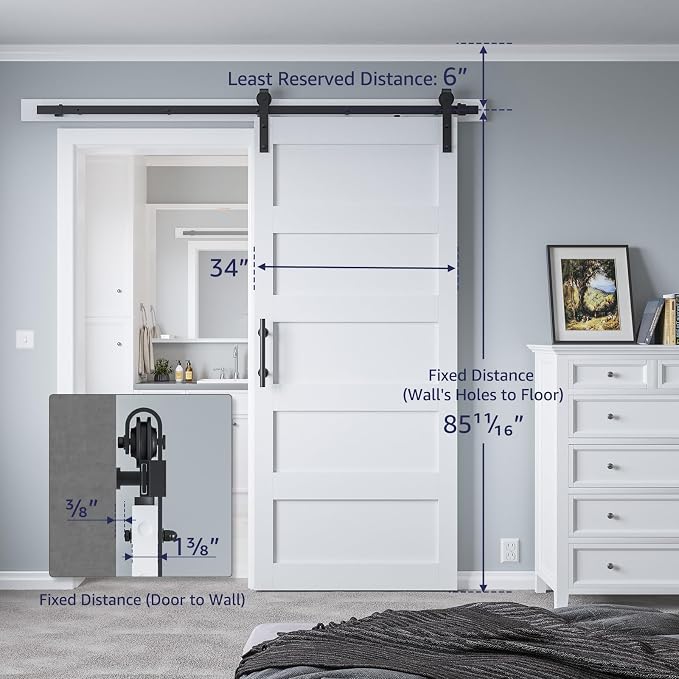 34in x 84in Sliding Barn Door - Image 2