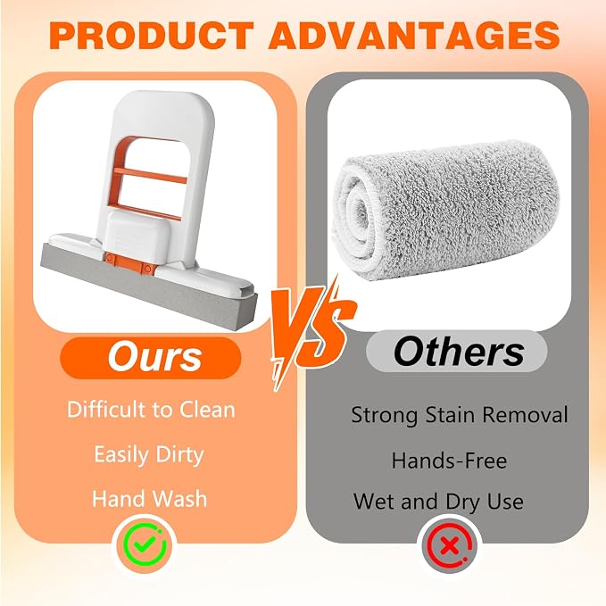 Mini Foldable Desktop Mop – Portable Sponge Mop - Image 4