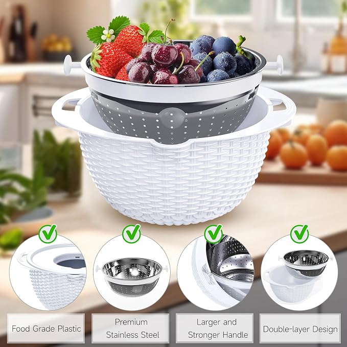 4-1 Colander with Bowl Set - Image 6
