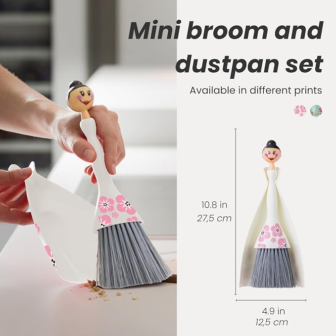Vigar Mini Broom and Dustpan Set, Small Broom and Dustpan Set - Image 2