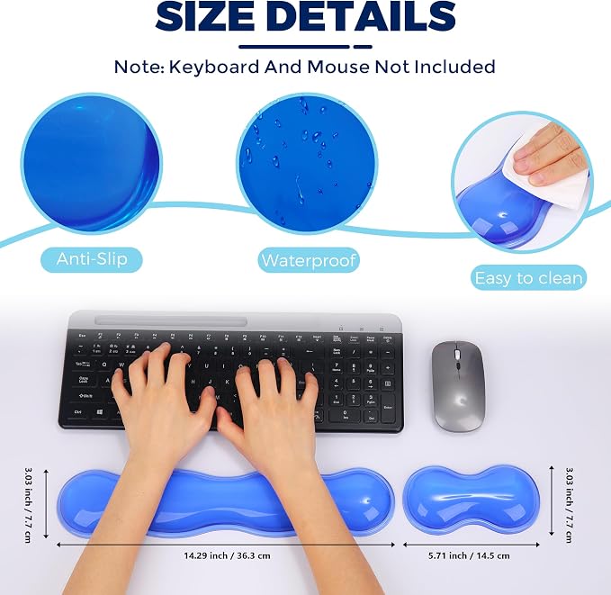 Gel Wrist Rest for Keyboard and Mouse, Wrist Rest for Keyboard, Mouse Wrist - Image 4