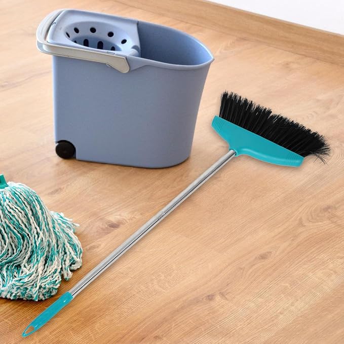 Cabilock Soft Bristle Indoor Broom Stainless Steel Handle Heavy Duty Floor - Image 9