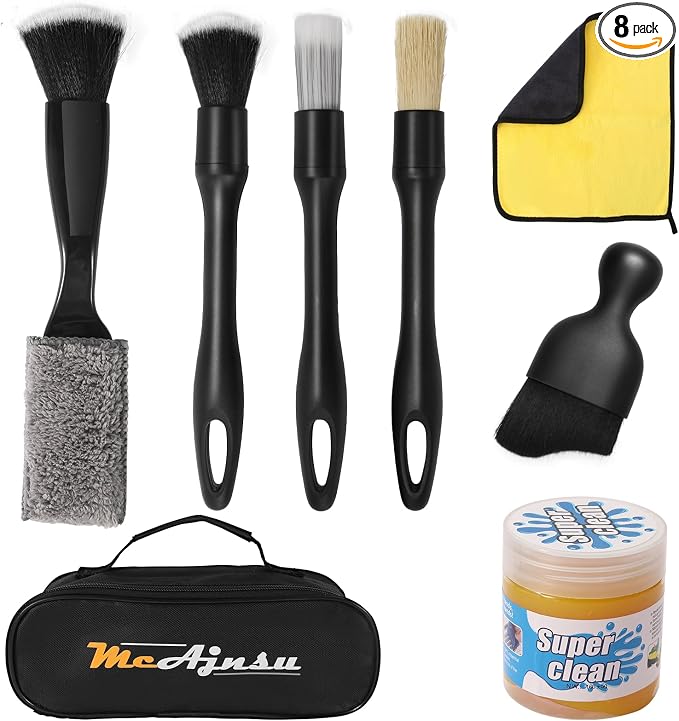 8-Piece Car Interior Detailing Kit - 160g Non-Sticky Gel by Unknown