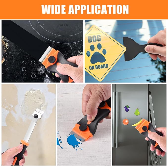 4 Pack Razor Blade Scraper, Premium Cleaning Scraper Tool - Image 6