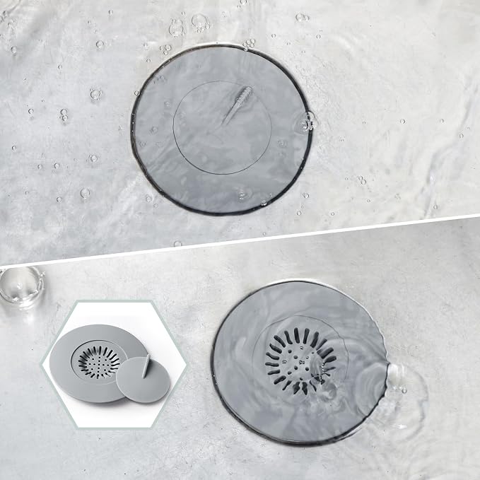 Bathtub Stopper, Silicone Kitchen Bathroom Shower Water Strainer Protectors - Image 5