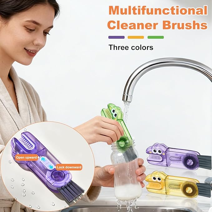 3 in 1 Cup Lid Cleaning Brush, Gap Cleaner Brushs - Image 2