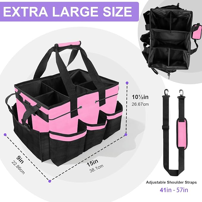 Cleaning Caddy Bag Heavy-Duty Organizer Tote - Image 7