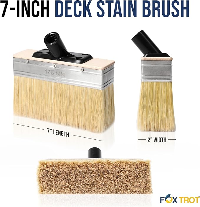 Foxtrot Deck Stain Brush 7-Inch, Stain-Brushes - Image 2