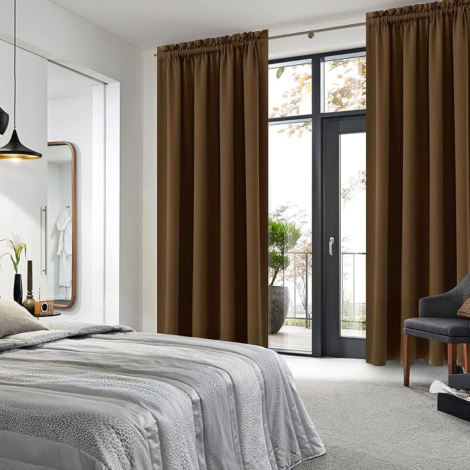 DWCN Blackout Curtains Room Darkening Thermal Insulated Bedroom Curtains Window - Image 2