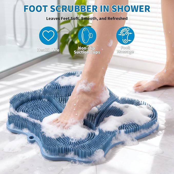Show Foot Scrubber Mat & Silicone Back Scrubber - Image 2