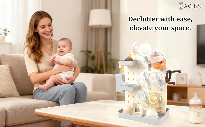 Baby Bottle Drying Rack Space Saving Countertop Vertical Rack - Image 3