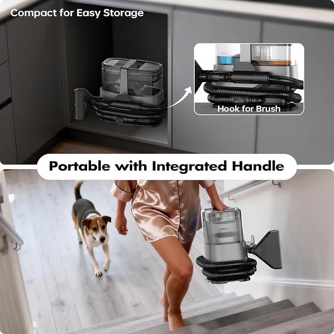 Portable Carpet & Upholstery Spot Cleaner Machine 20Kpa Power Suction Carpet - Image 8