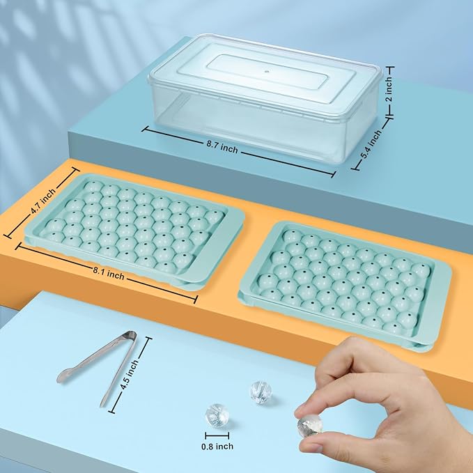 WIBIMEN Ice Cube Tray with Lid and Bin - Image 6