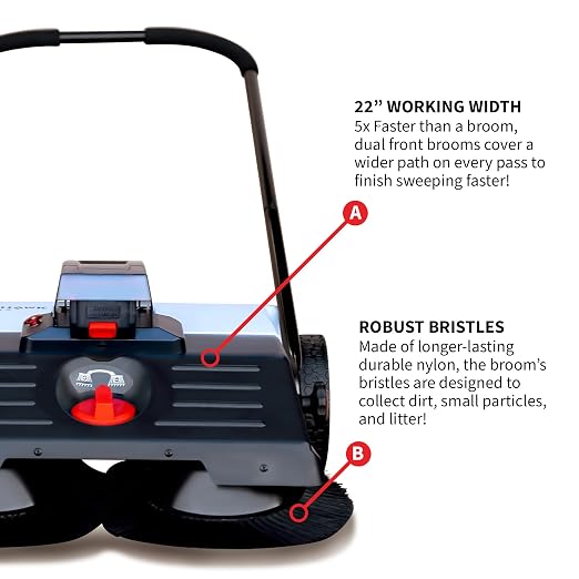 22" Battery Powered Push Sweeper - Image 7