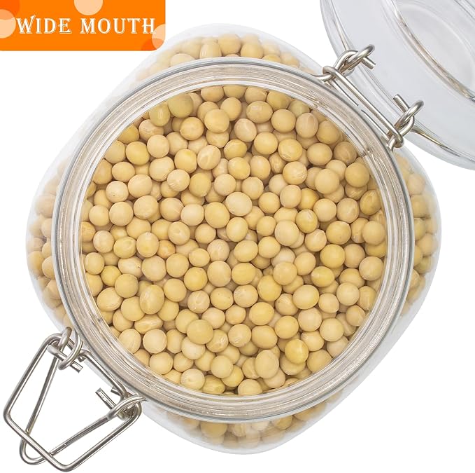 34oz Square Glass Food Storage Jars - Image 3