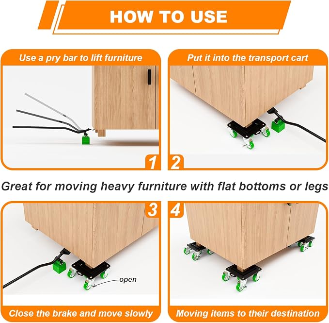 Furniture Dolly 5 Wheels Heavy Duty - Image 7