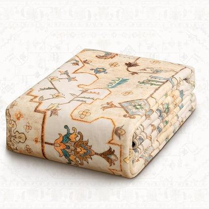 SERISSA Area Rug 3x5 Boho Light Yellow Rugs for Bedroom, Washable Non-Slip Kitchen Rugs, Ultra Soft Print Distressed Entry Rug Low-Pile Throw Rug Carpet for Bedroom Nursery Living Room Dorm Decor