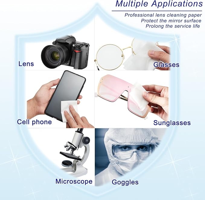Outus 1000 Pcs Lens Cleaning Paper Tissue and 2 Double Sided Cleaning - Image 4