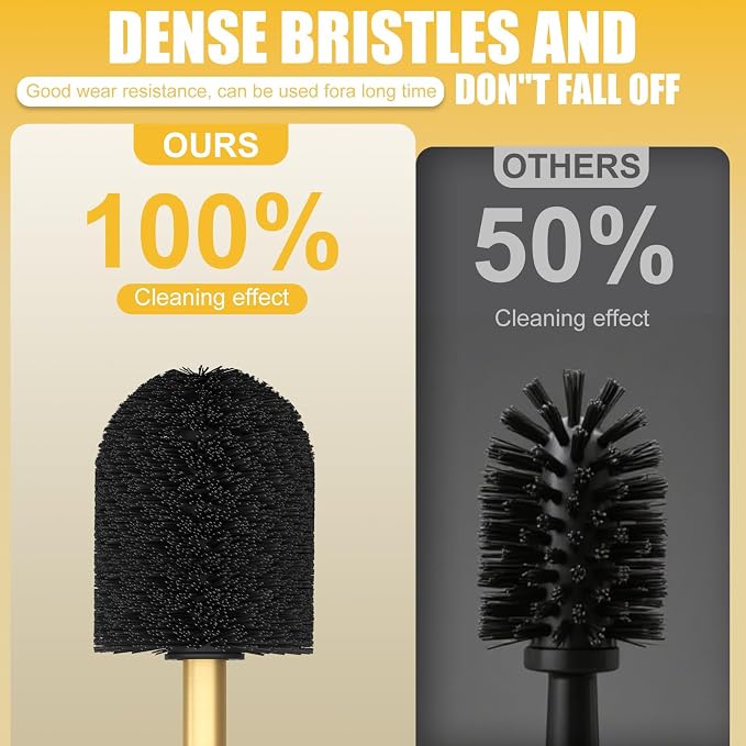 BESy Toilet Brush and Holder, Toilet Cleaner Bowl Set - Image 5