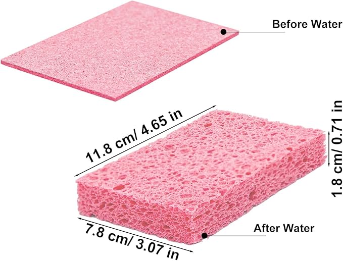 Dishwash Sponges, 10 Pack Non-Scratch Scrub Kitchen Sponges, Cleaning Sponges - Image 2