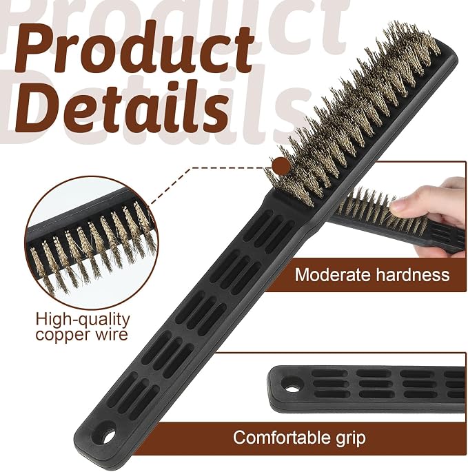 2 Pack Bowling Shoe Brushes, Heavy Duty Wire Brush Outdoor Shoe Cleaning Brushes - Image 3