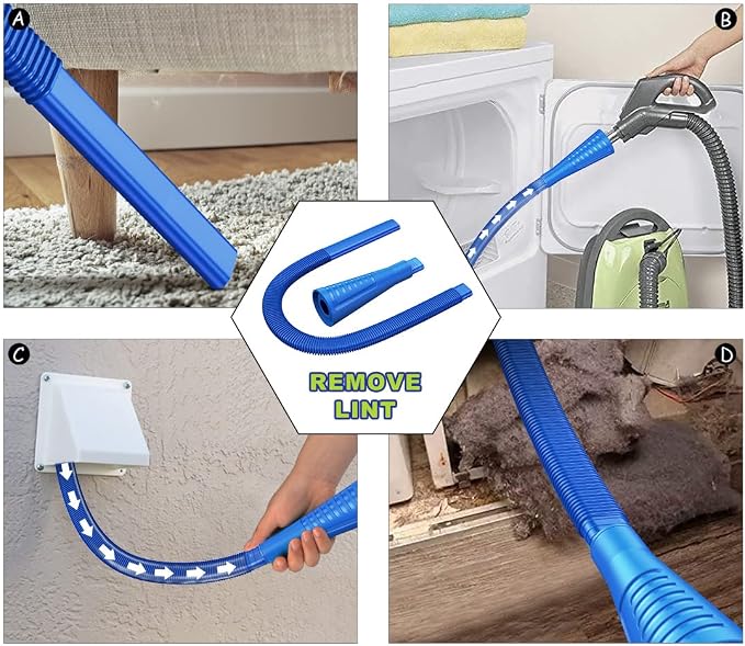 Sealegend 2 Pieces Dryer Vent Cleaner Kit, Dryer Lint Vacuum Attachment - Image 2